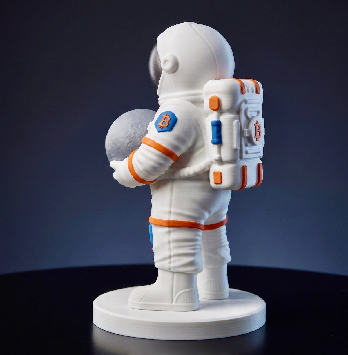 Bitcoin Astronaut Figurine | 3D Printed Crypto Collectible Statue